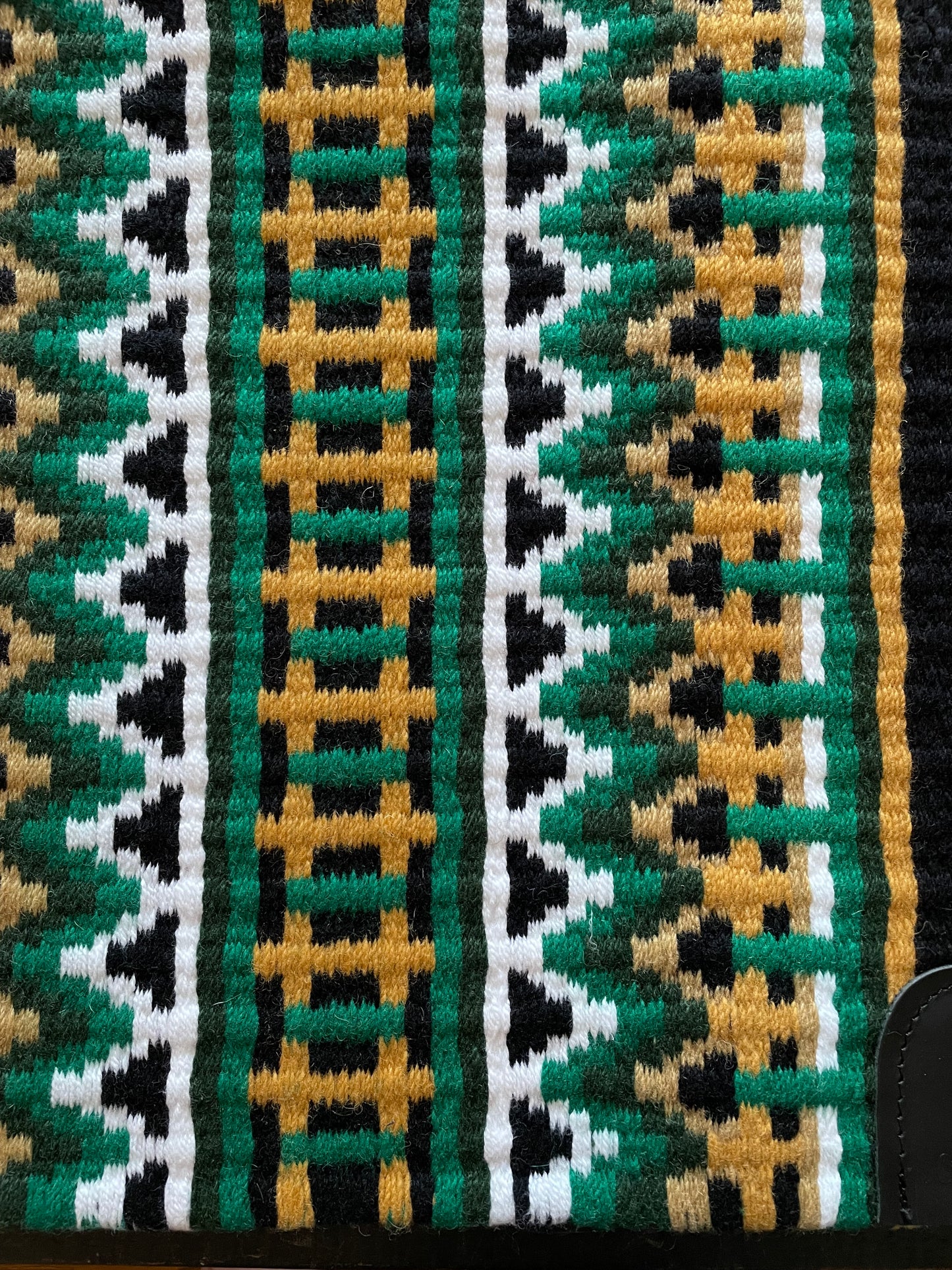 Show Pad 2032 - Black base with Hunter Green, Kelly Green, Gold, Buckskin and Sand Show Pad - Sparkling Cowgirl