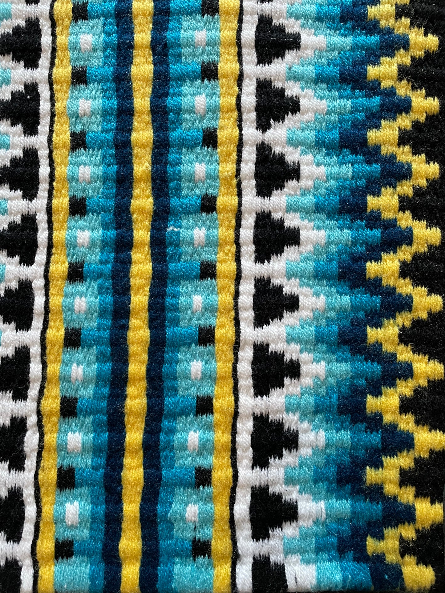 Show Pad 2081 - Black base with Royal, Aqua, Turquoise, Navy, Yellow and White Show Pad - Sparkling Cowgirl
