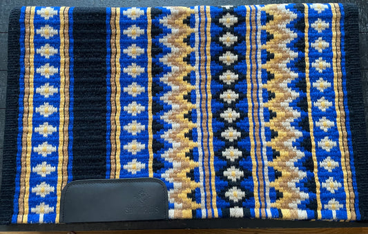 Show Pad 2080 - Black base with Royal, Gold, Buckskin and Sand Show Pad - Sparkling Cowgirl