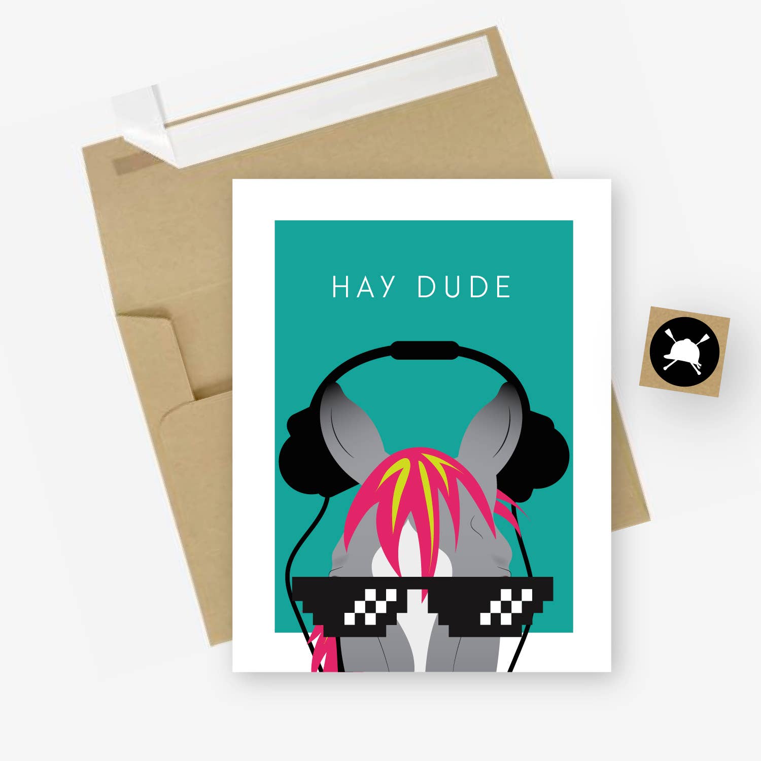 Hay Dude Equestrian Horse Everyday Greeting Card - Sparkling Cowgirl