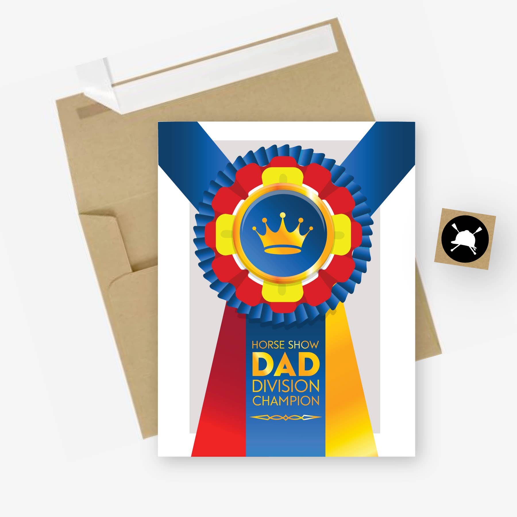 Horse Show Dad Equestrian Horse Greeting Card - Sparkling Cowgirl