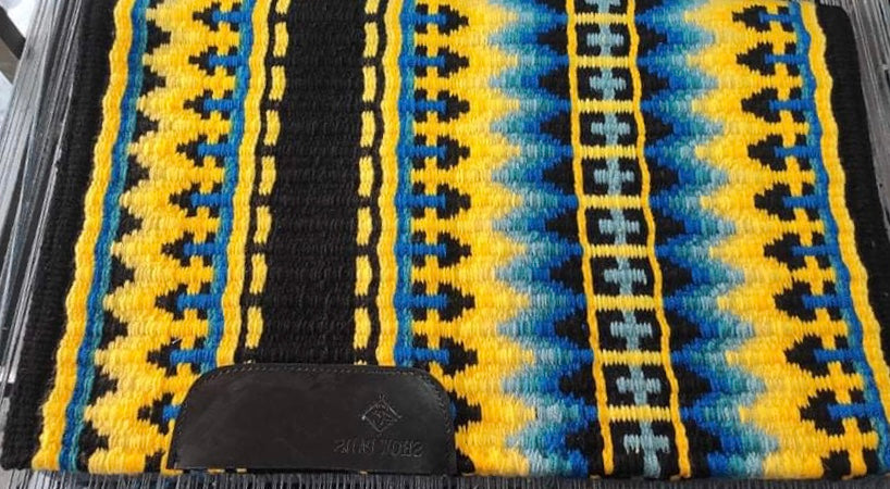 Show Pad 2024 - Black base with Shades of Yellow and Blue - Sparkling Cowgirl