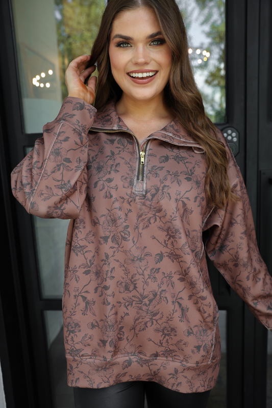 Rosewood Bloom Pullover