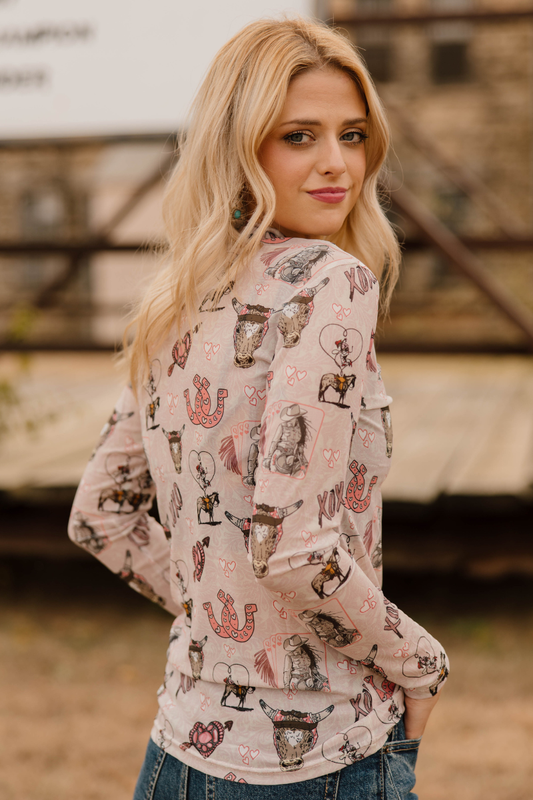 XOXO Rodeo Mesh - Sparkling Cowgirl