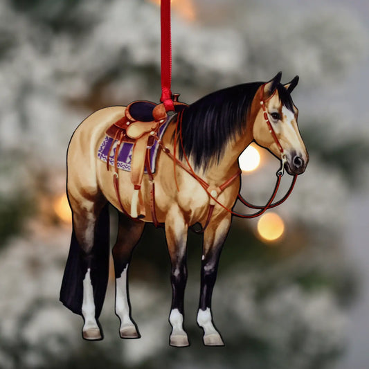 Buckskin Ranch Horse Christmas Tree Ornament
