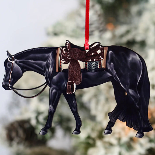Black Western Pleasure Christmas Tree Ornament
