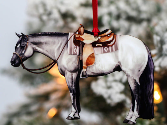 Grulla Western Pleasure Horse Christmas Tree Ornament
