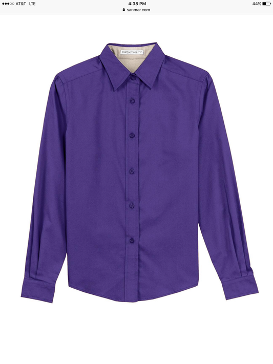 Button Up Shirt -Purple - Sparkling Cowgirl