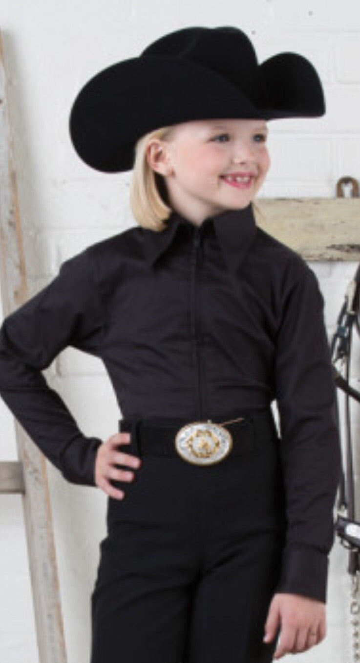 Girls Zip Up Top - Sparkling Cowgirl