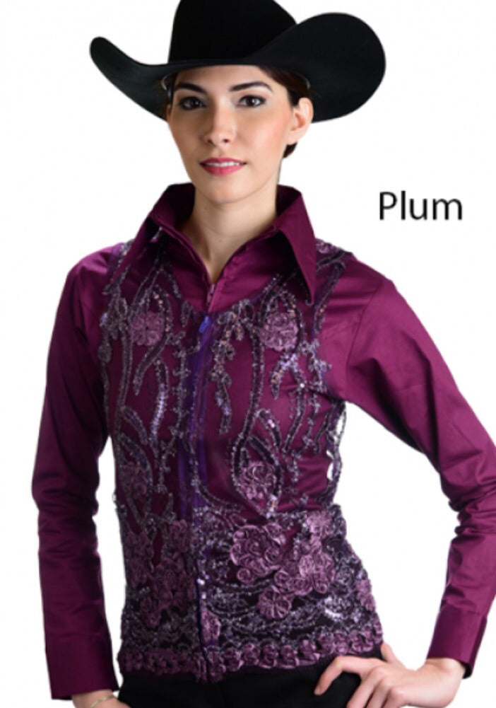 Molly Show Vest - Plum - Sparkling Cowgirl